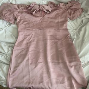 Lavender, silk mini dress